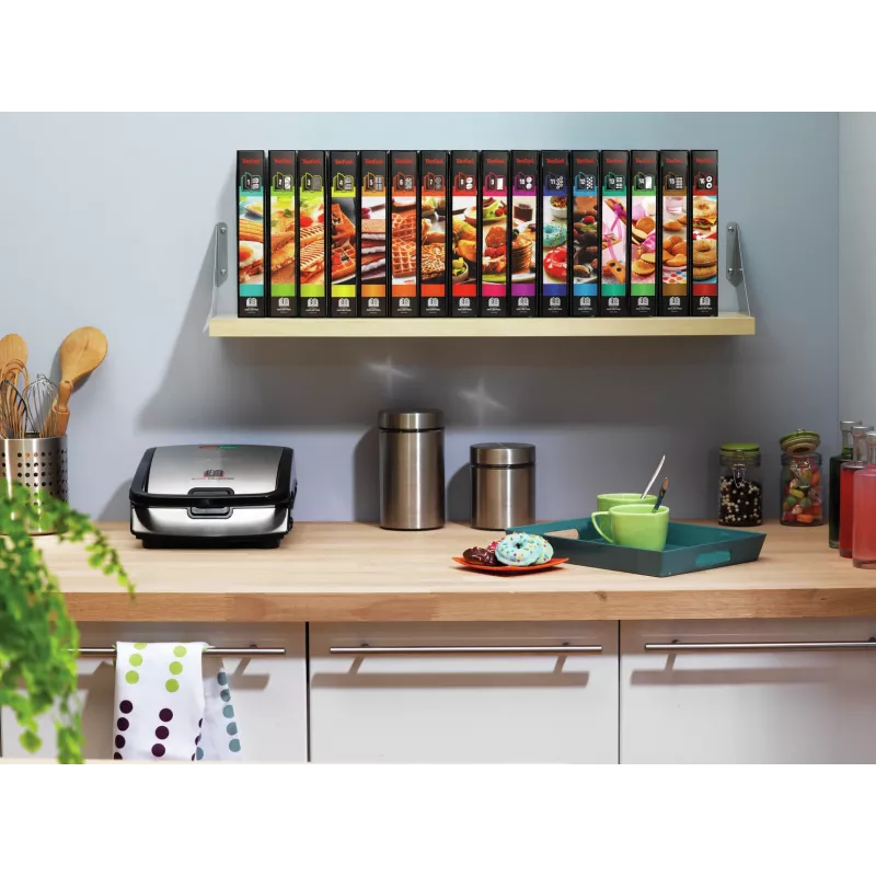 Tefal Snack Collection SW852D sumuštinių keptuvė 700 W Juoda, Nerūdijantis plienas