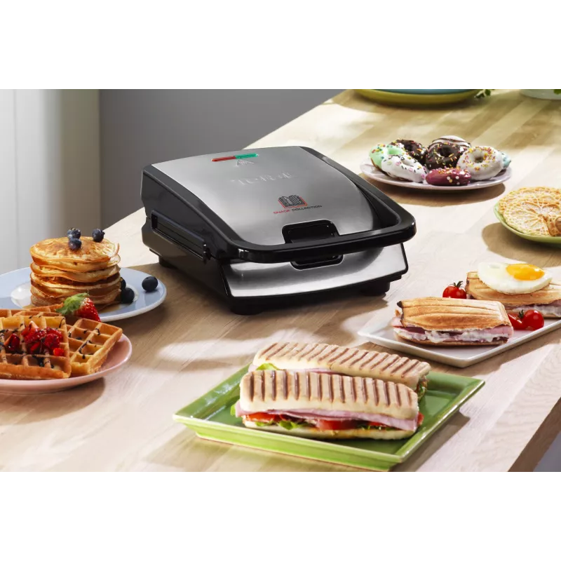 Tefal Snack Collection SW852D sumuštinių keptuvė 700 W Juoda, Nerūdijantis plienas