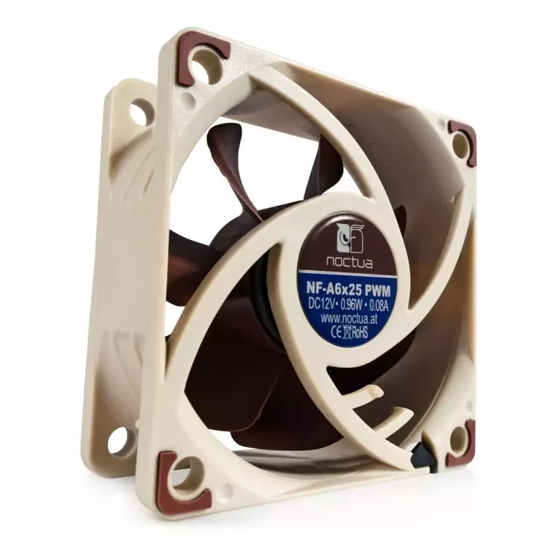 Noctua ventiliatorius NF-A6x25 PWM 60 mm, 12 V, 550–3000 RPM, 29,2 m³/h, 19,3 dB