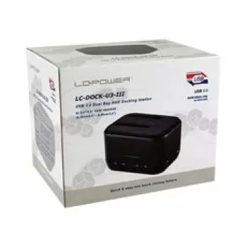 Dviejų diskų dėklas LC-Power LC-DOCK-U3-III 2.5/3.5 inch HDD/SSD USB 3.2 Gen 1