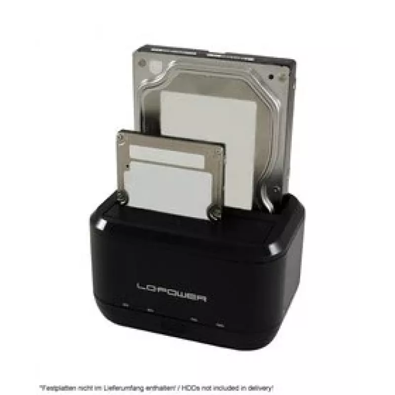 Dviejų diskų dėklas LC-Power LC-DOCK-U3-III 2.5/3.5 inch HDD/SSD USB 3.2 Gen 1