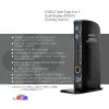 CLUB3D USB3.2 Gen1 Type A arba C dviejų ekranų 4K60Hz dokavimo stotelė DisplayLink® sertifikuota