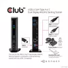 CLUB3D USB3.2 Gen1 Type A arba C dviejų ekranų 4K60Hz dokavimo stotelė DisplayLink® sertifikuota