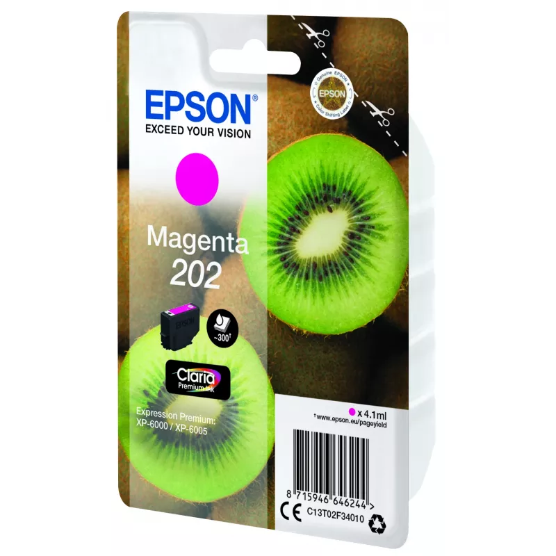 Epson Kiwi Singlepack Magenta 202 Claria Premium rašalas