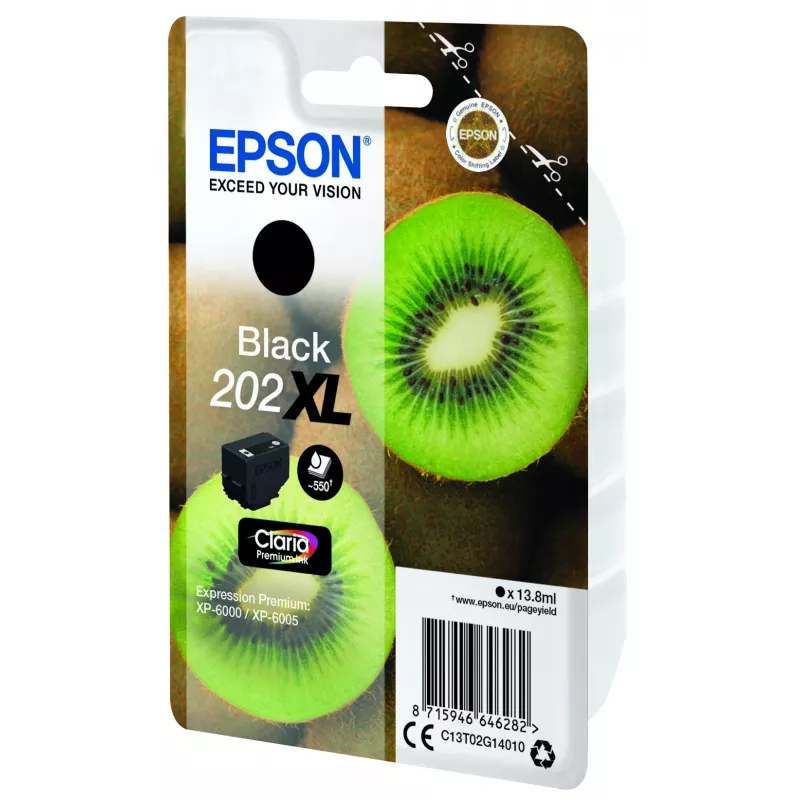 Epson Kiwi Singlepack Black 202XL Claria Premium rašalas