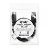 Club 3D CAC-2068 DisplayPort 1.4 laidas, HBR3, 32,4 Gbps, 8K60Hz, M/M, 2 m, juodas
