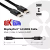 Club 3D CAC-2068 DisplayPort 1.4 laidas, HBR3, 32,4 Gbps, 8K60Hz, M/M, 2 m, juodas