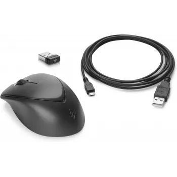 HP Wireless Premium Mouse, ambidextrinė, lazerinė, RF belaidė, 1200 DPI, juoda