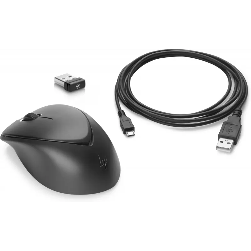 HP Wireless Premium Mouse, ambidextrinė, lazerinė, RF belaidė, 1200 DPI, juoda