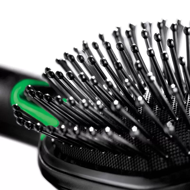 Paddle šepetys plaukams BRAUN BR710 suaugusiems, juodas ir žalias, 175 g