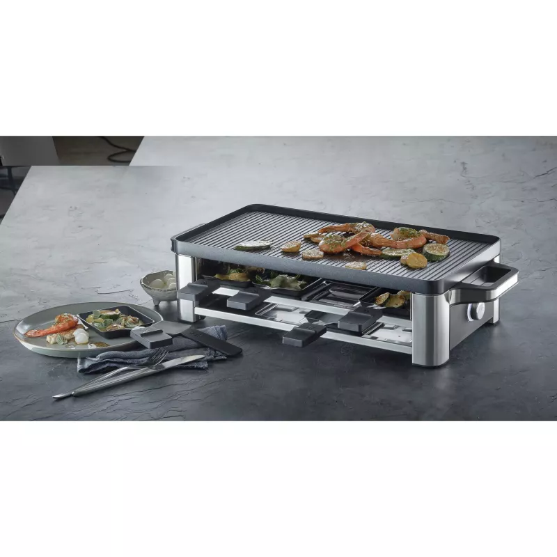 WMF Lono 0415040011 raclette grilis 8 asmenims 1500 W Juoda, Chromas