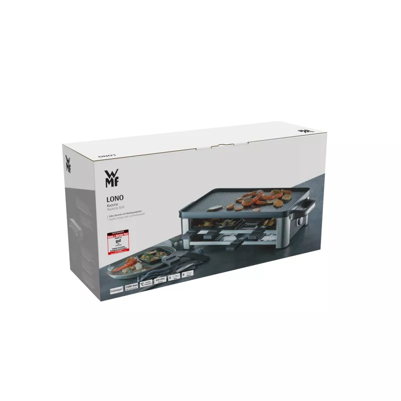 WMF Lono 0415040011 raclette grilis 8 asmenims 1500 W Juoda, Chromas