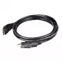 Club 3D CAC-1360 HDMI 2.0 laidas su Ethernet, 360° sukamas, 4K60Hz UHD, M/M, 2 m, juodas