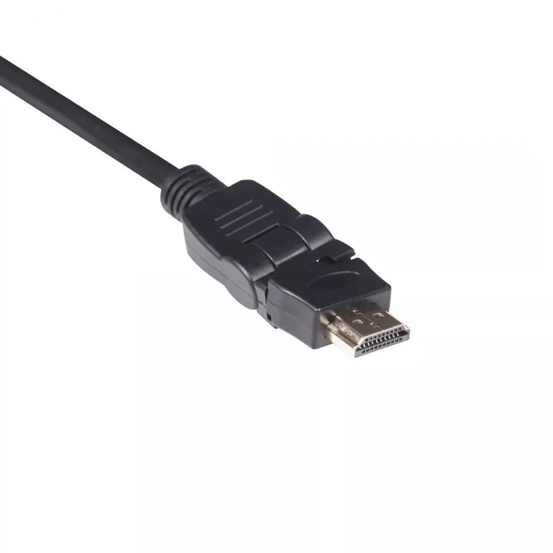 Club 3D CAC-1360 HDMI 2.0 laidas su Ethernet, 360° sukamas, 4K60Hz UHD, M/M, 2 m, juodas
