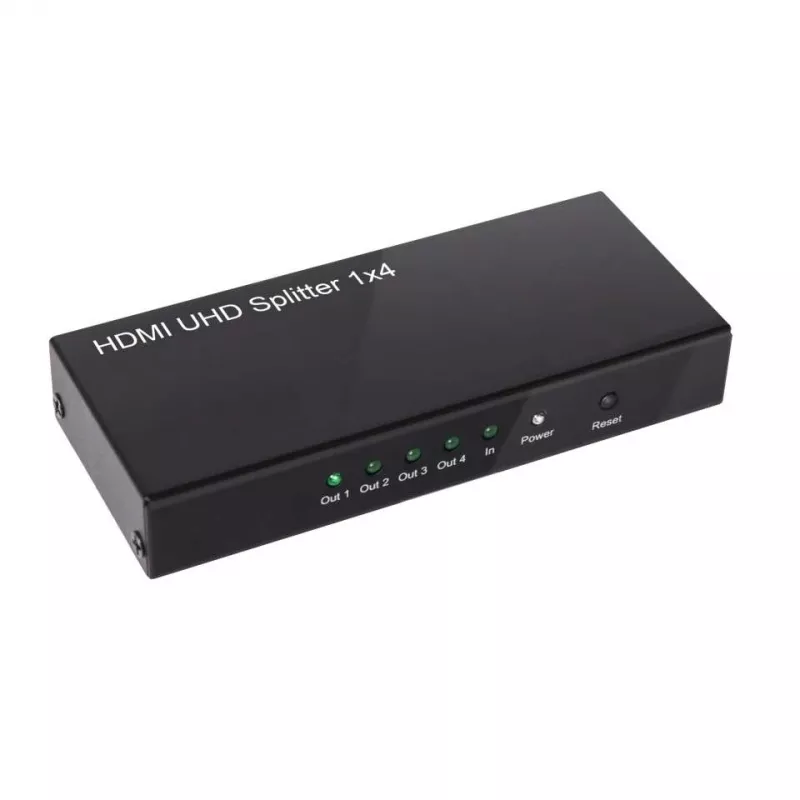 CLUB3D HDMI™ 4K@60Hz UHD skirstytuvas su maitinimo adapteriu, 4 prievadai