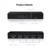 CLUB3D HDMI™ 4K@60Hz UHD skirstytuvas su maitinimo adapteriu, 4 prievadai