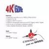 CLUB3D HDMI™ 4K@60Hz UHD skirstytuvas su maitinimo adapteriu, 4 prievadai