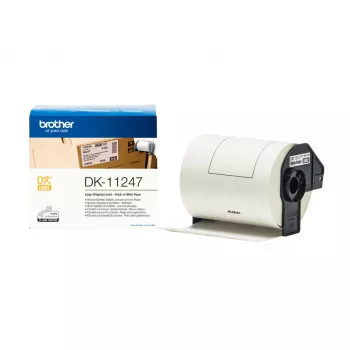 Brother DK-11247 lipnių etikečių juosta juoda ant balto