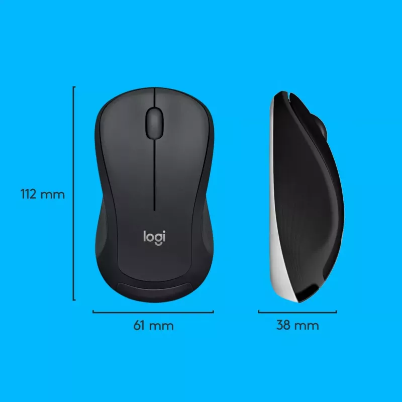Belaidis klaviatūros ir pelės rinkinys Logitech MK540 Advanced — pilno dydžio QWERTY klaviatūra, USB imtuvas, US išdėstymas, ergonomiška pelė, juoda/balta