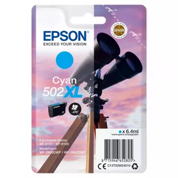 Kasetė Epson 502XL Cyan 470 puslapių