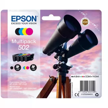 Rašalo kasetė Epson C13T02V64010 502 Multipack BK C M Y