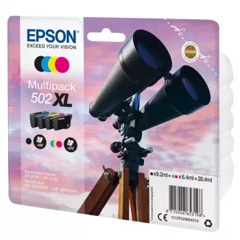 Kasetė Epson Ink C13T02W64010 502XL XL juoda žydra raudona geltona