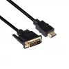 CLUB3D DVI į HDMI 1.4 laidas M/M 2 m/ 6.56 pėdų, abipusis