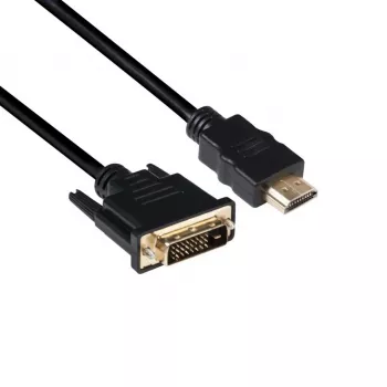 CLUB3D DVI į HDMI 1.4 laidas M/M 2 m/ 6.56 pėdų, abipusis