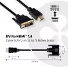 Club 3D CAC-1210 DVI-D–HDMI 1.4 jungiamasis kabelis, Dual Link, dvikryptis, 4K, M/M, 2 m, juodas