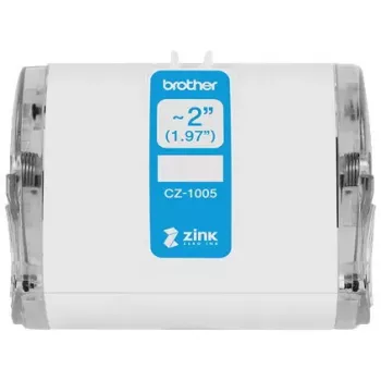 Brother CZ-1005 nuolatinė etikečių juosta, 50 mm x 5 m, balta (ZINK Zero-Ink)