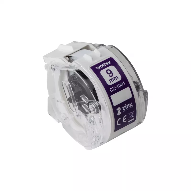 Brother CZ-1001 nuolatinė etikečių juosta, 9 mm x 5 m, rašaliniam spausdinimui