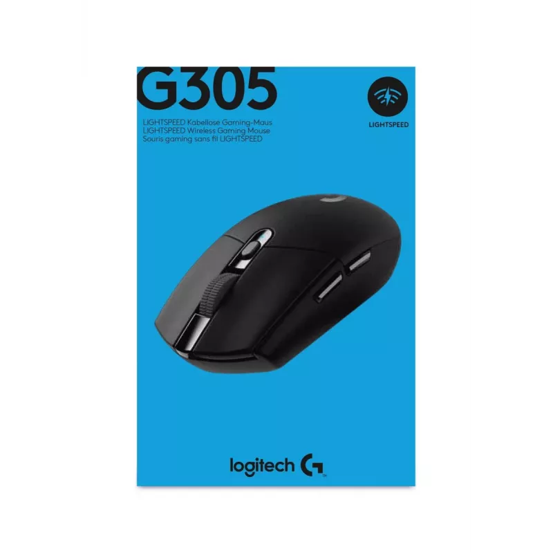 LOGITECH G305 Lightspeed belaidė žaidimų pelė juoda
