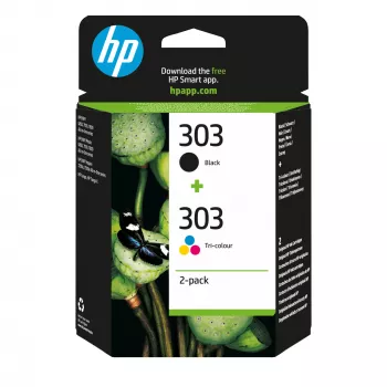 Kasetė HP Tinte 303 3YM92AE Multipack Juoda ir Spalvota