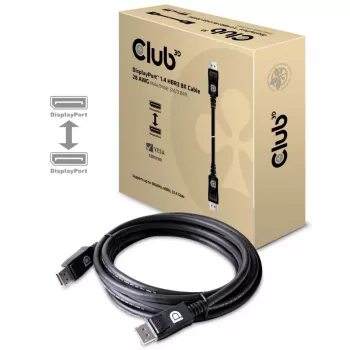 CLUB3D DisplayPort 1.4 HBR3 28AWG laidas M/M 3m /9.84ft