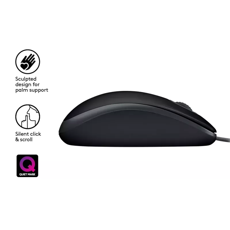 Pelė Logitech M110 Silent laidinė USB juoda