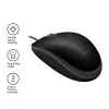 Pelė Logitech M110 Silent laidinė USB juoda