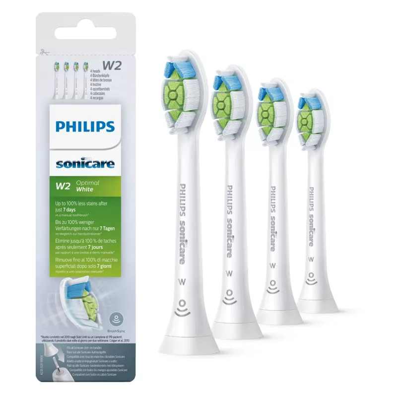 Philips Sonicare W Optimal White HX6064/10 4 vnt. šepetėlių galvutės dantų šepetėliui