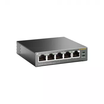 TP-Link 5 prievadų Gigabit stalinis PoE jungiklis su 4 PoE prievadais