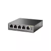 TP-Link 5 prievadų Gigabit stalinis PoE jungiklis su 4 PoE prievadais