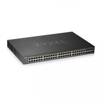 Zyxel GS1920-48HPV2 valdomas gigabitinio eterneto (10/100/1000) maitinimo per eternetą (PoE) jungiklis, juodas