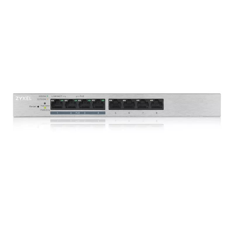 Zyxel GS1200-8HP v2 valdomas Gigabit Ethernet (10/100/1000) Power over Ethernet (PoE) pilkas