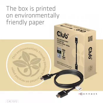 CLUB3D Ultra High Speed HDMI 4K120Hz, 8K60Hz sertifikuotas kabelis 48Gbps M/M 2 m
