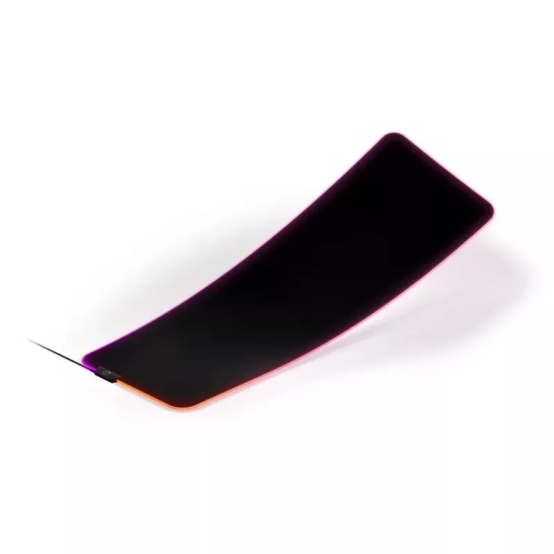 Žaidimų pelės kilimėlis STEELSERIES QcK Prism Cloth XL — audinio paviršius, 900×300 mm, 4 mm storis, RGB apšvietimas