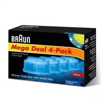 BRAUN CCR4 3+1 kasetės valymo sistemai Clean&Renew, 3 kasetės + 1 papildoma