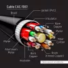 Club 3D CAC-1061 DisplayPort 1.4 HBR3 kabelis, 8K 60 Hz, 32,4 Gb/s, DSC 1.2, VESA sertifikuotas, su užraktu, M/M, 5 m, juodas