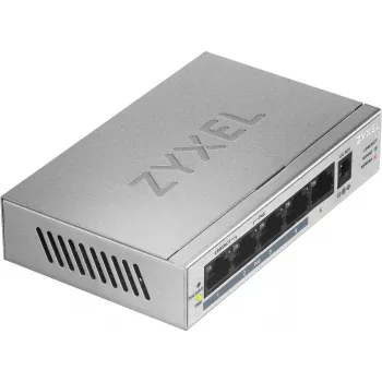 Zyxel GS1005HP nevaldomas gigabitinis Ethernet (10/100/1000) maitinimas per Ethernet (PoE) sidabrinis