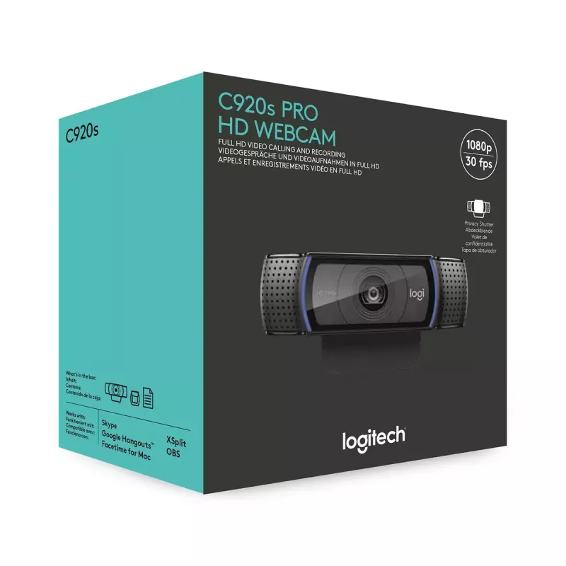 Logitech HD Pro Webcam C920s - USB