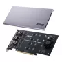 ASUS HYPER M.2 X16 CARD V2 – M.2 plokštės adapteris, PCIe 3.0, 4x M.2, 128 Gbit/s