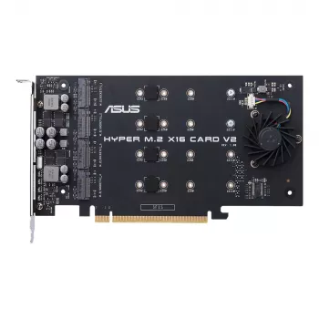 ASUS HYPER M.2 X16 CARD V2 – M.2 plokštės adapteris, PCIe 3.0, 4x M.2, 128 Gbit/s