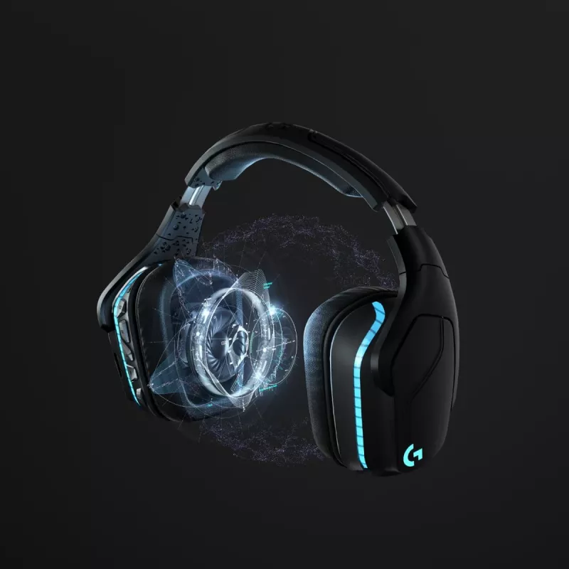 LOGITECH G935 belaidės 7.1 erdvinio garso žaidimų ausinės su Lightsync RGB apšvietimu – 2,4 GHz